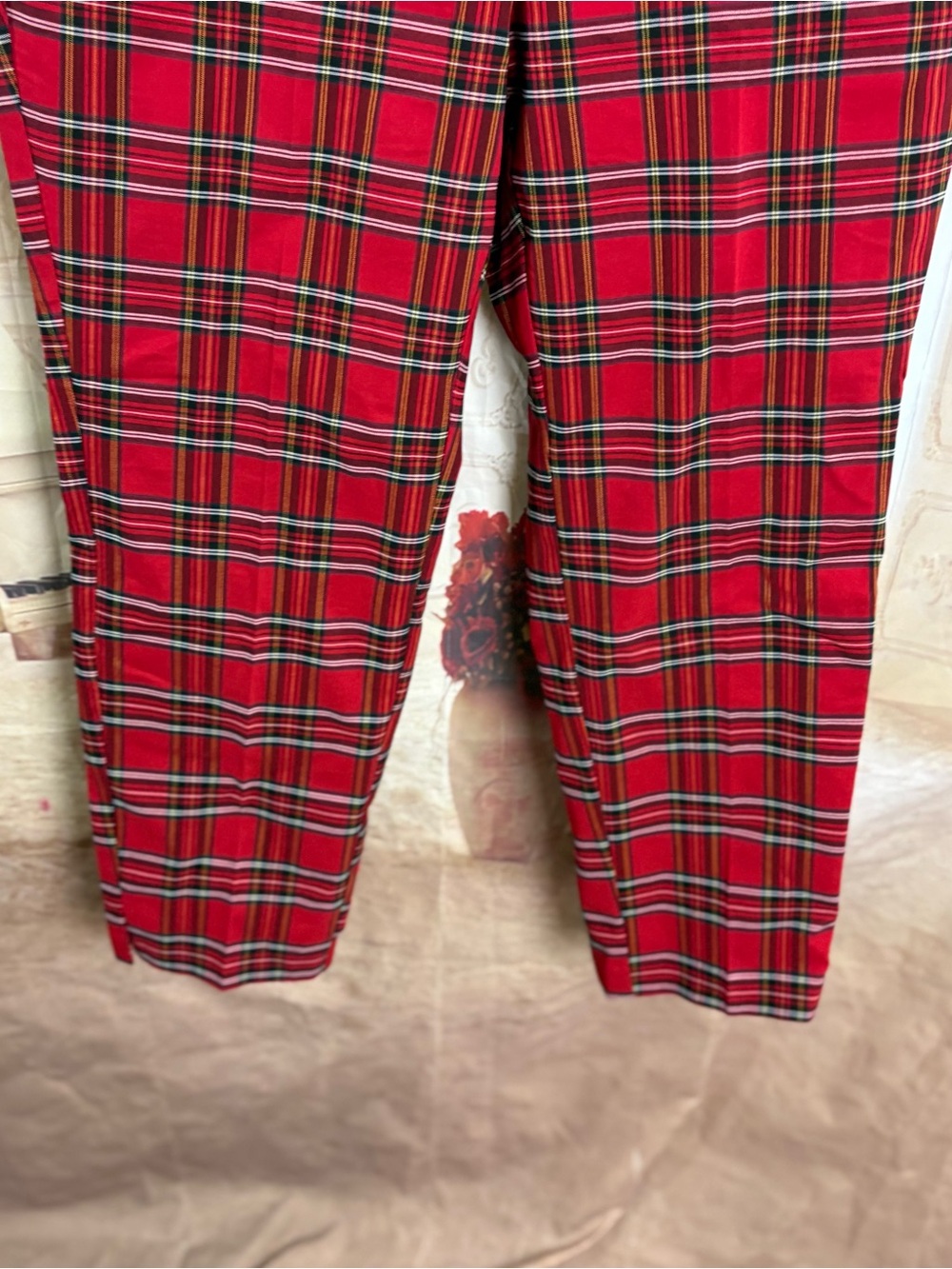 NEW Lane Bryant Red Plaid Tailored Pantsuit - Picture 4 of 9